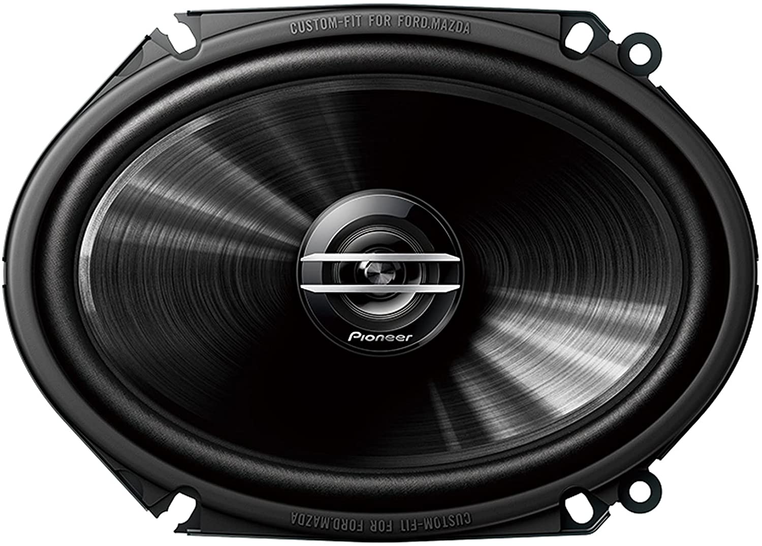 Front. Pioneer - Pioneer 6x8inch Coaxial Speaker System - Black.