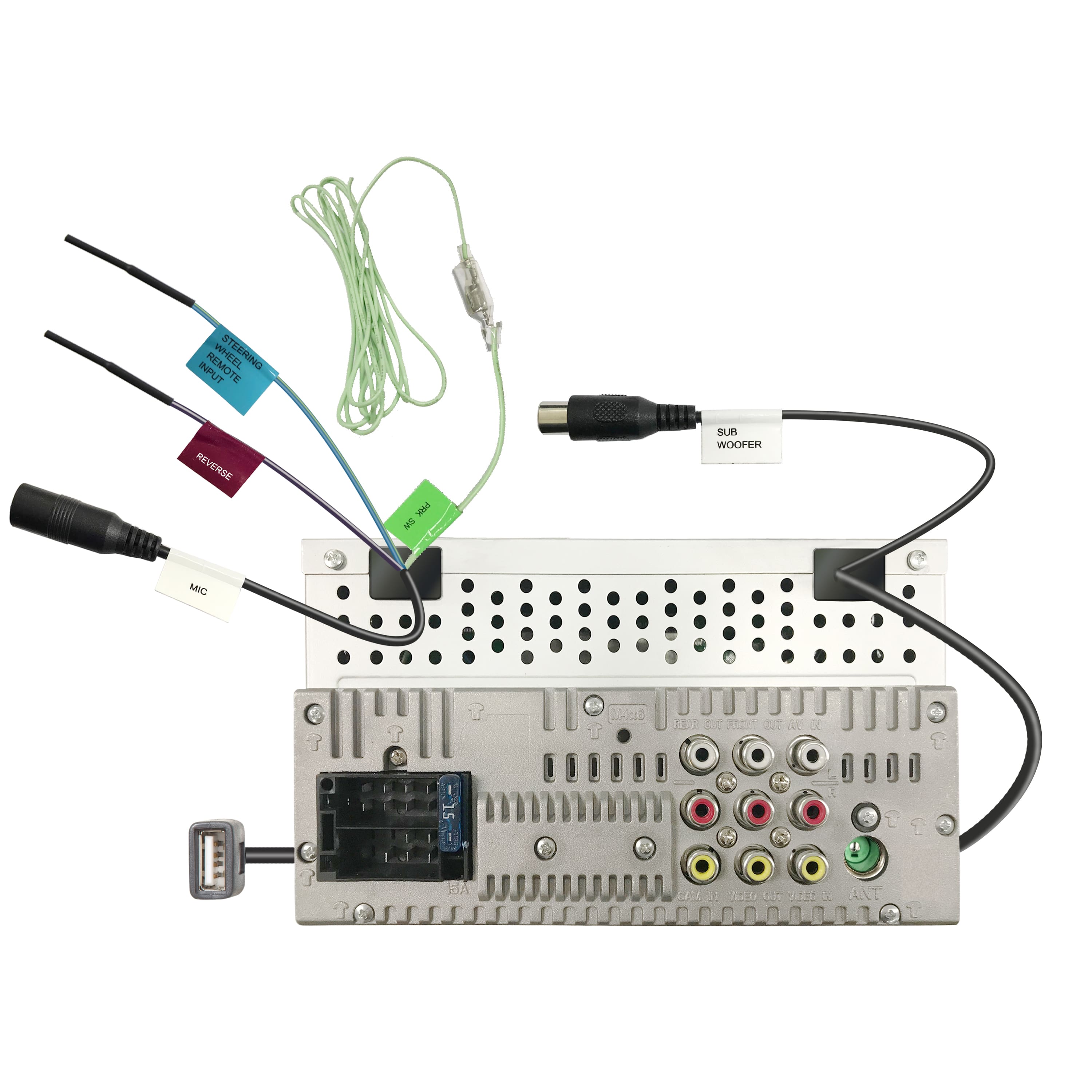 Back. JVC - 6.8" Bluetooth Digital Media (DM) Receiver with Rear Camera Input and Parking Guidelines - Black.