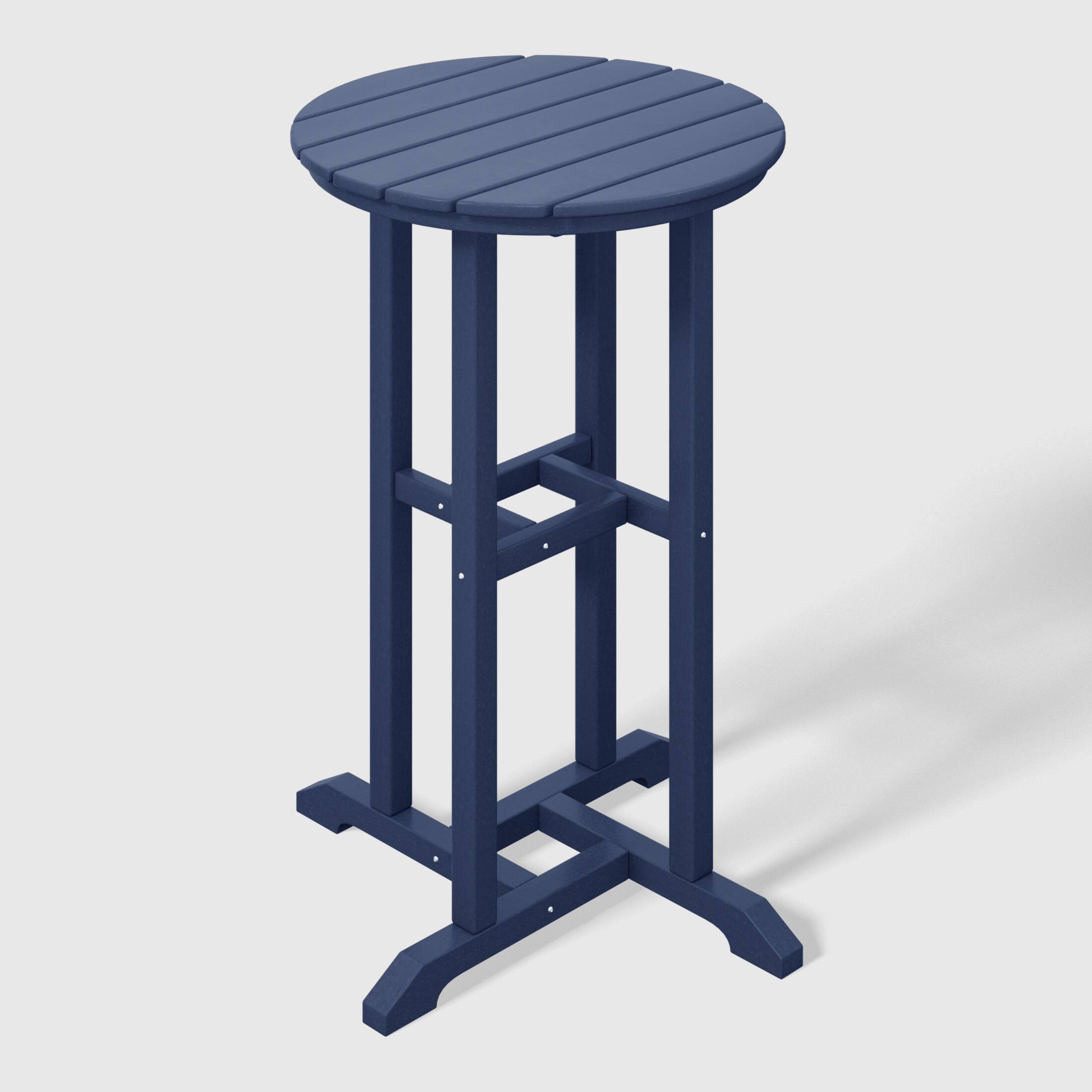 Left. WestinTrends - WestinTrends Malibu 37" Counter Height Round Outdoor Patio Bistro Bar Table - Navy Blue.