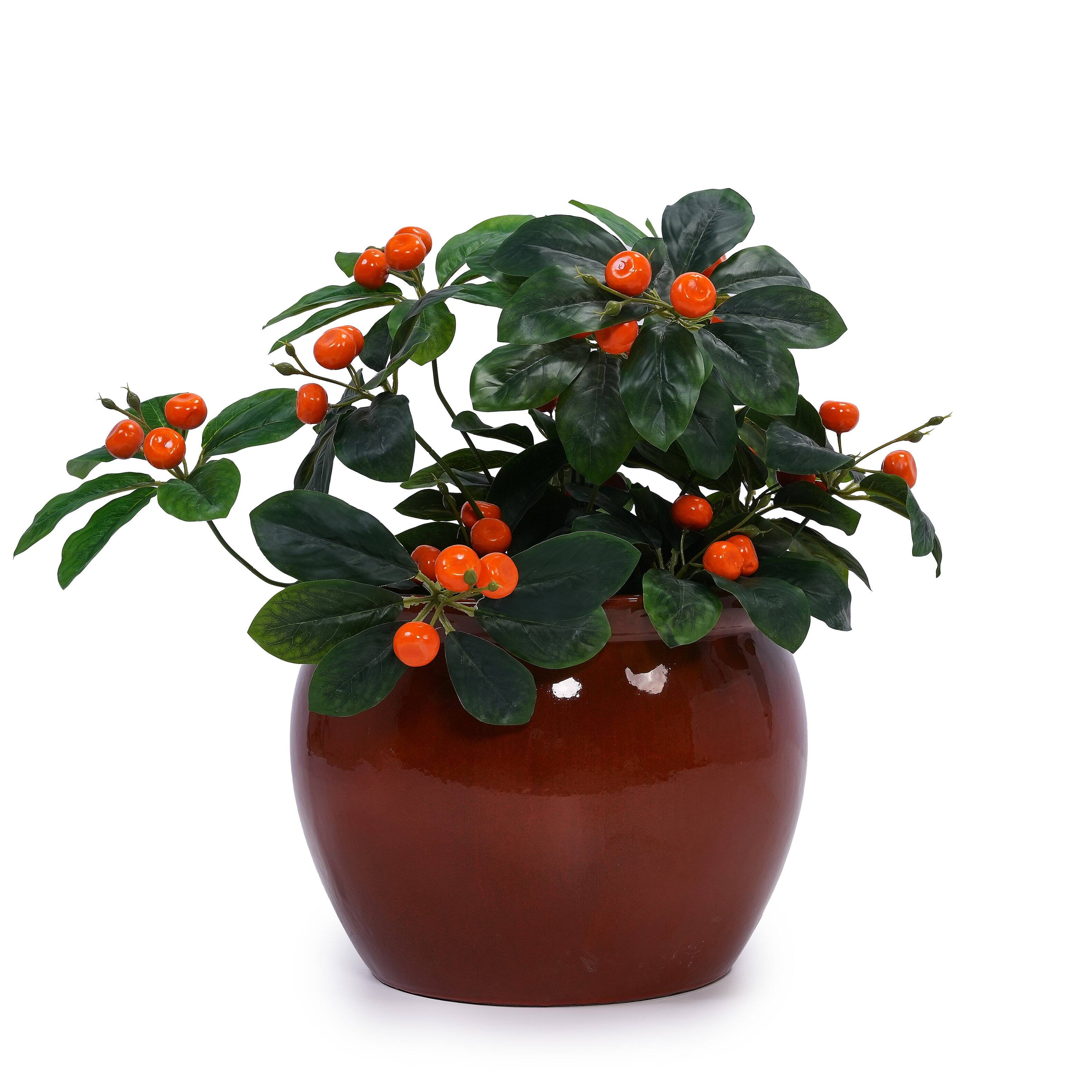 Alt View 8. Loheer - Loheer Ceramic Plant Pots Set of 3, Handmade Rust Red Clay Planters with Drainage Hole, Indoor Outdoor 15 12 9 Inch.