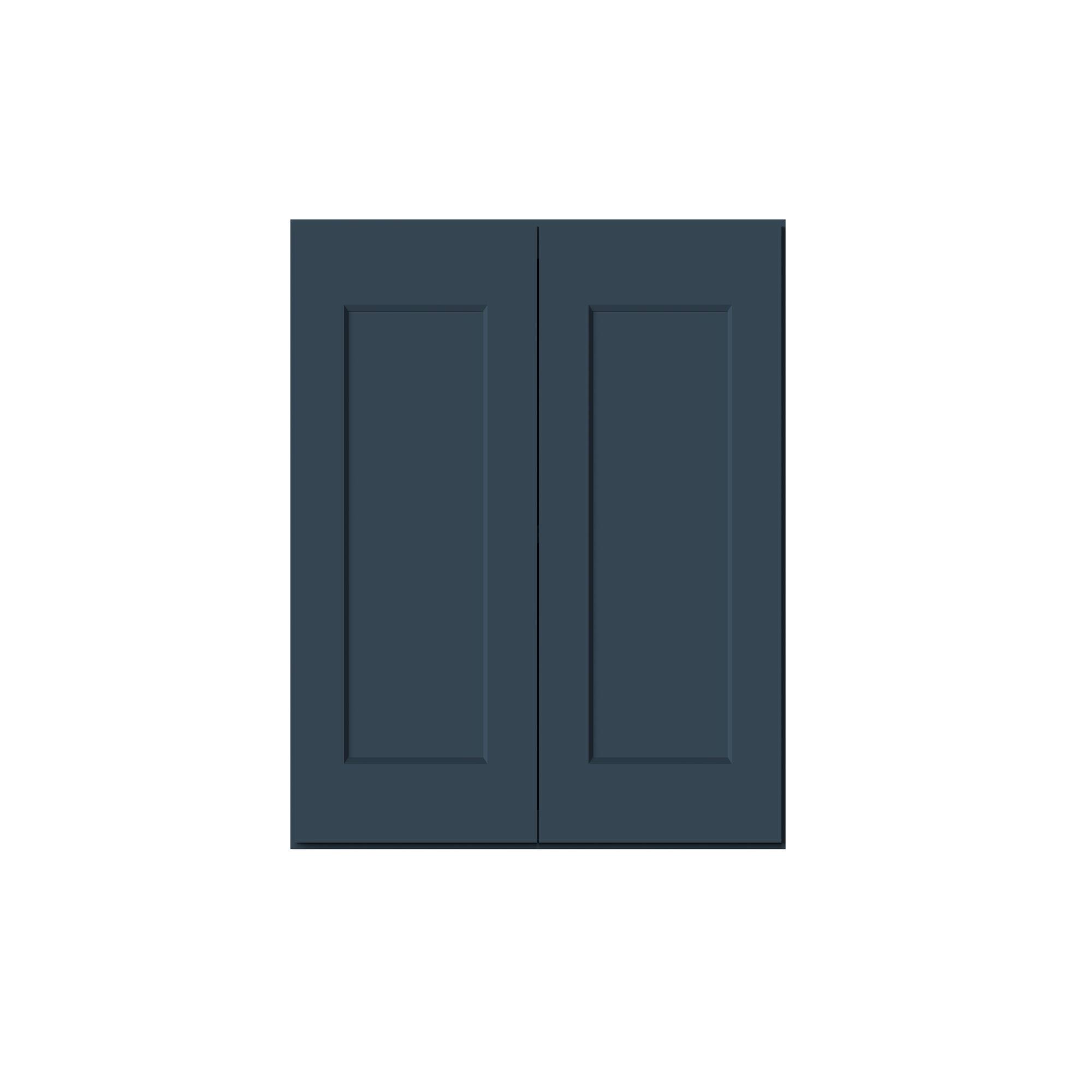 Alt View 1. Boyel Living - 30-in W x 24-in H x 12-in D Shaker RTA Kitchen Wall Cabinet with Soft-Close - Charcoal Blue.