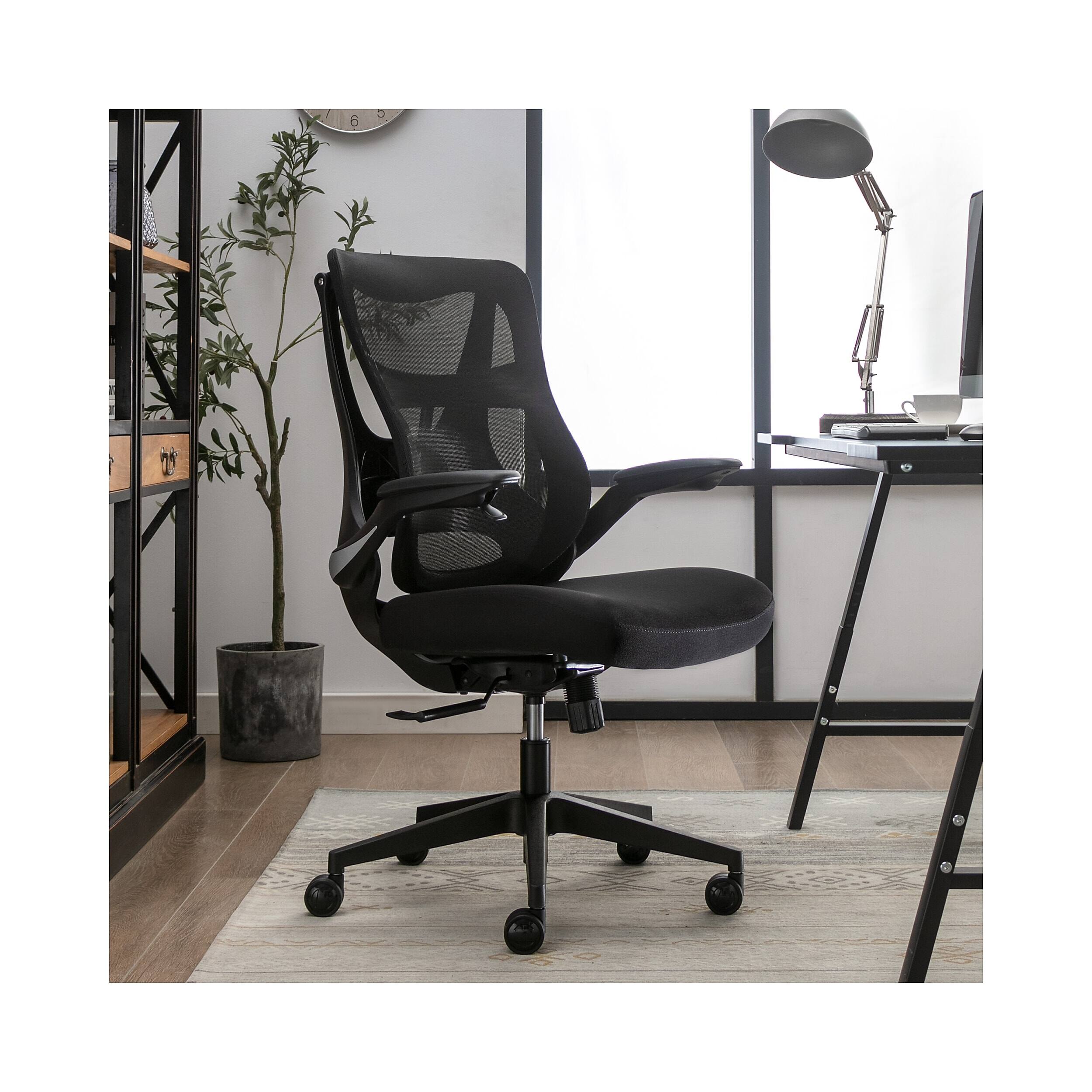 Alt View 1. Beautyrest - Beautyrest Duo-EX Ergonomic Mesh Swivel Task Chair, Black/Gray (60051GRY) - Black.