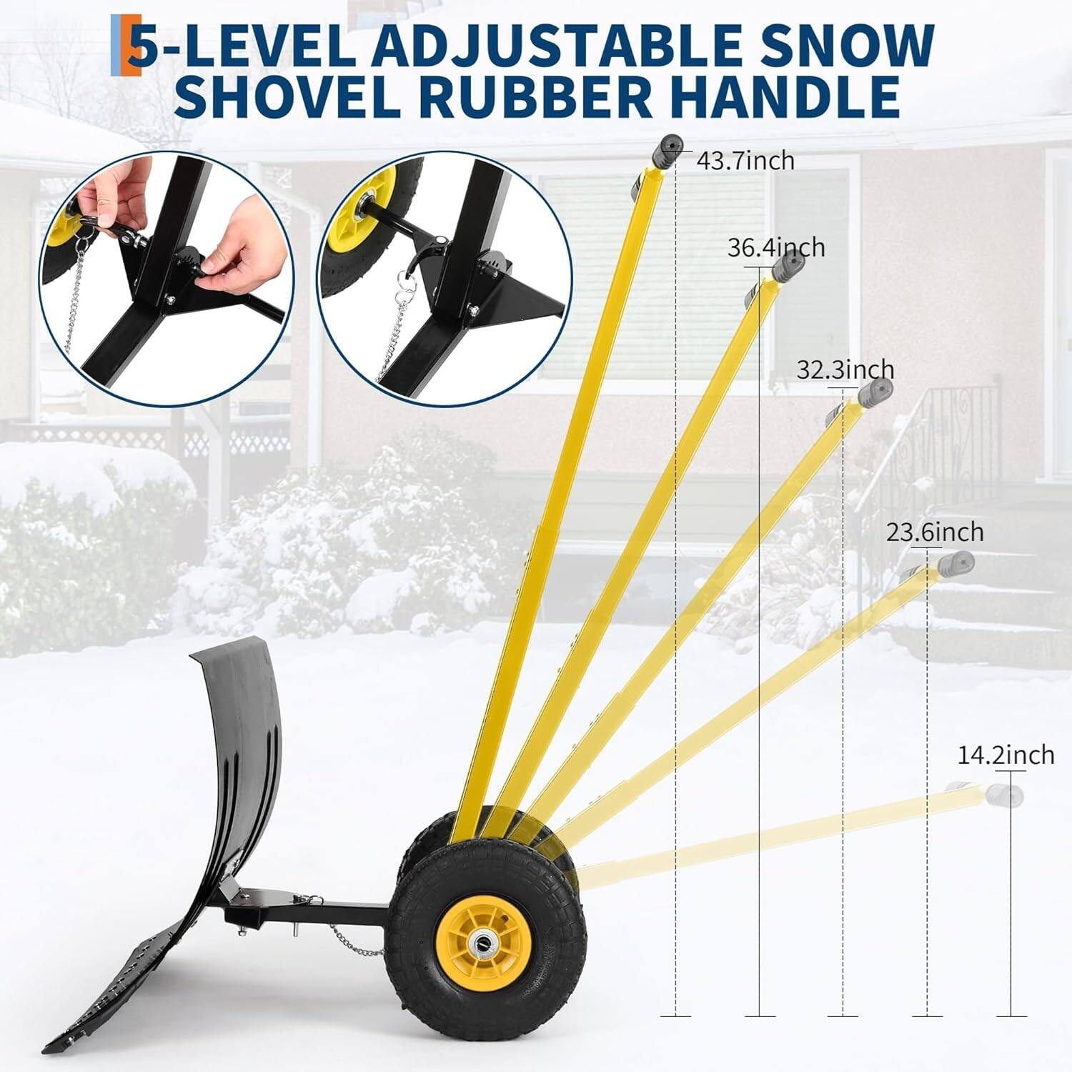5-LEVEL ADJUSTABLE SNOW SHOVEL RUBBER HANDLE

43.7inch  
36.4inch  
32.3inch  
23.6inch  
14.2inch