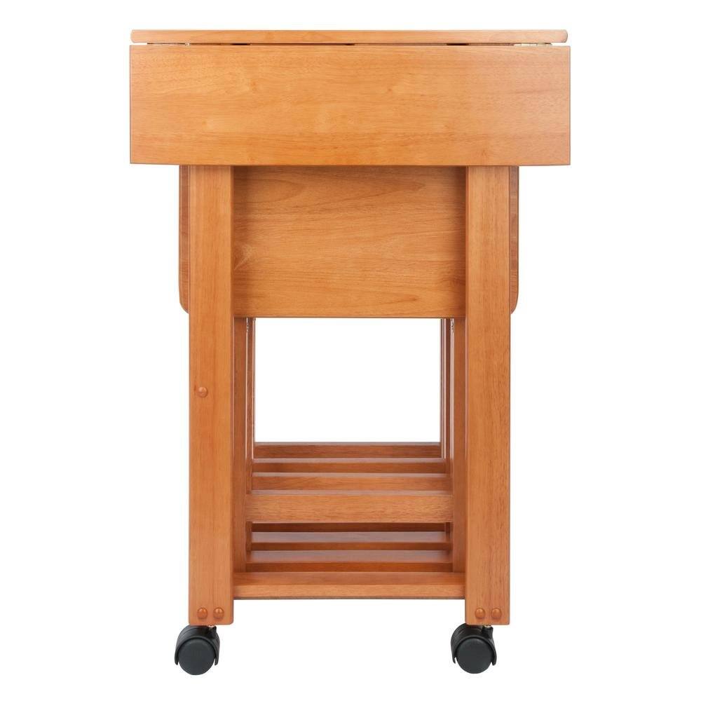 Alt View 1. FurniFact - Teak Folding TV Tray Set – Small Sofa Tables for Living Room & Dining - Teak.
