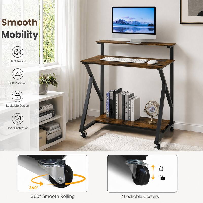 Smooth Mobility Z Silent Rolling 360° Rotation Lockable Design CIHT HEN & R2 ROCKY Y 3HT - Floor Protection 360° Smooth Rolling 2 Lockable Casters