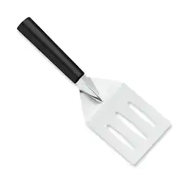 Rada - Cutlery Turnover Large Faced Slotted Turner Spatula, Handle - Black