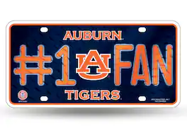 Rico Industries - Auburn University Tigers #1 Fan Metal License Plate Auto Tag - Multi