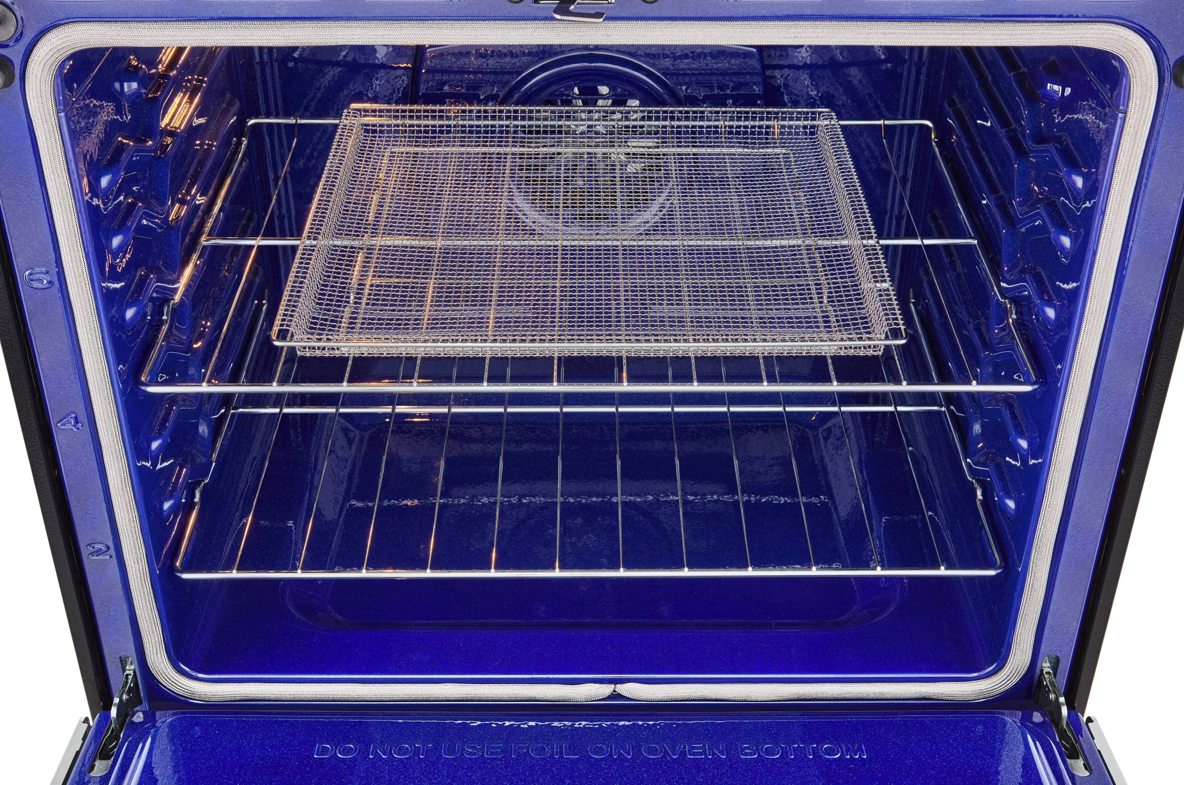 The text on the image is "Do not use foil on oven bottom."