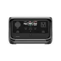 EcoFlow - River 3 Plus 268Wh Portable Power Station (268 Wh Capacity) - Black - Front_Zoom