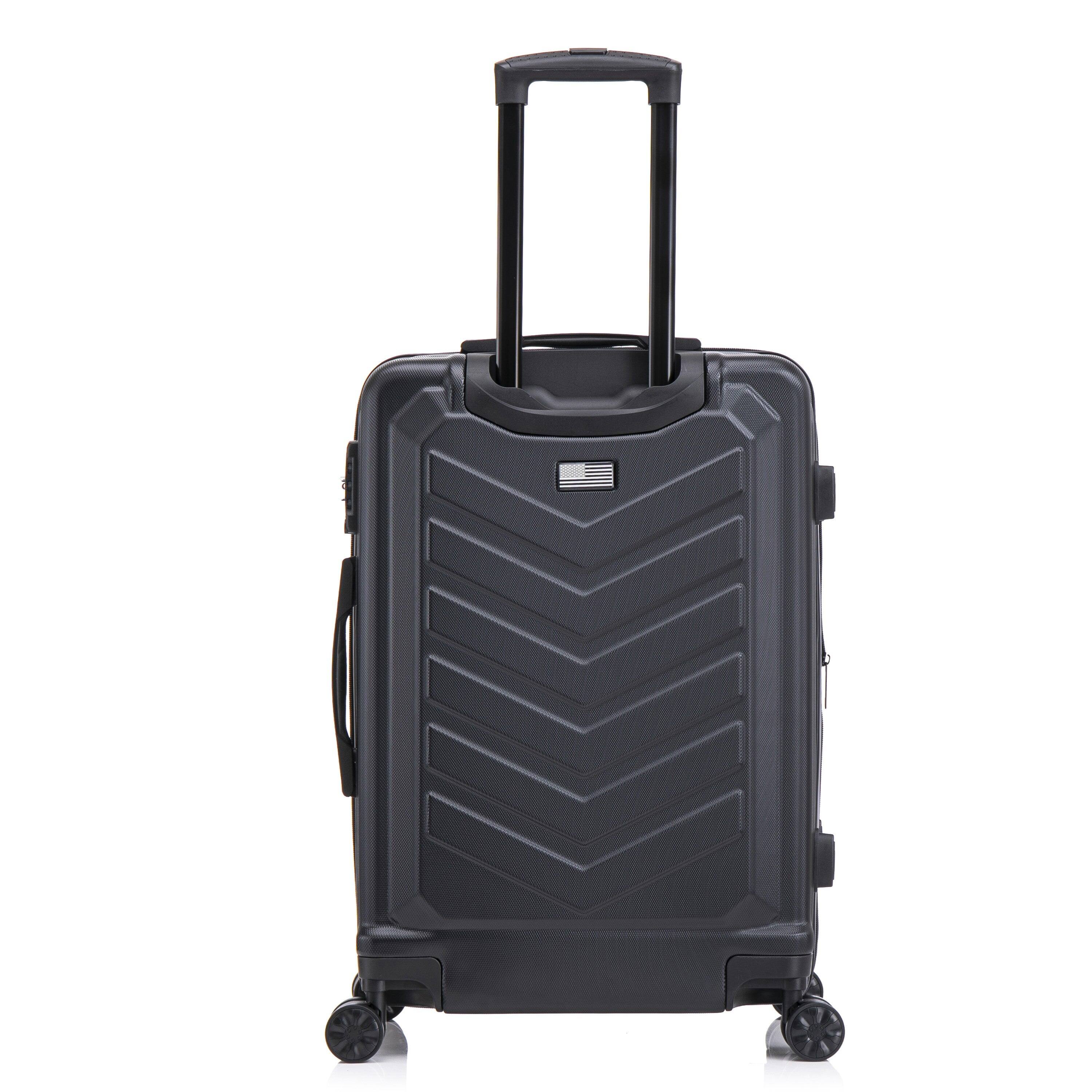 Alt View 5. US Army - FOX PRO 24'' Expandable Medium Suitcase with TSA Lock - BLACK.