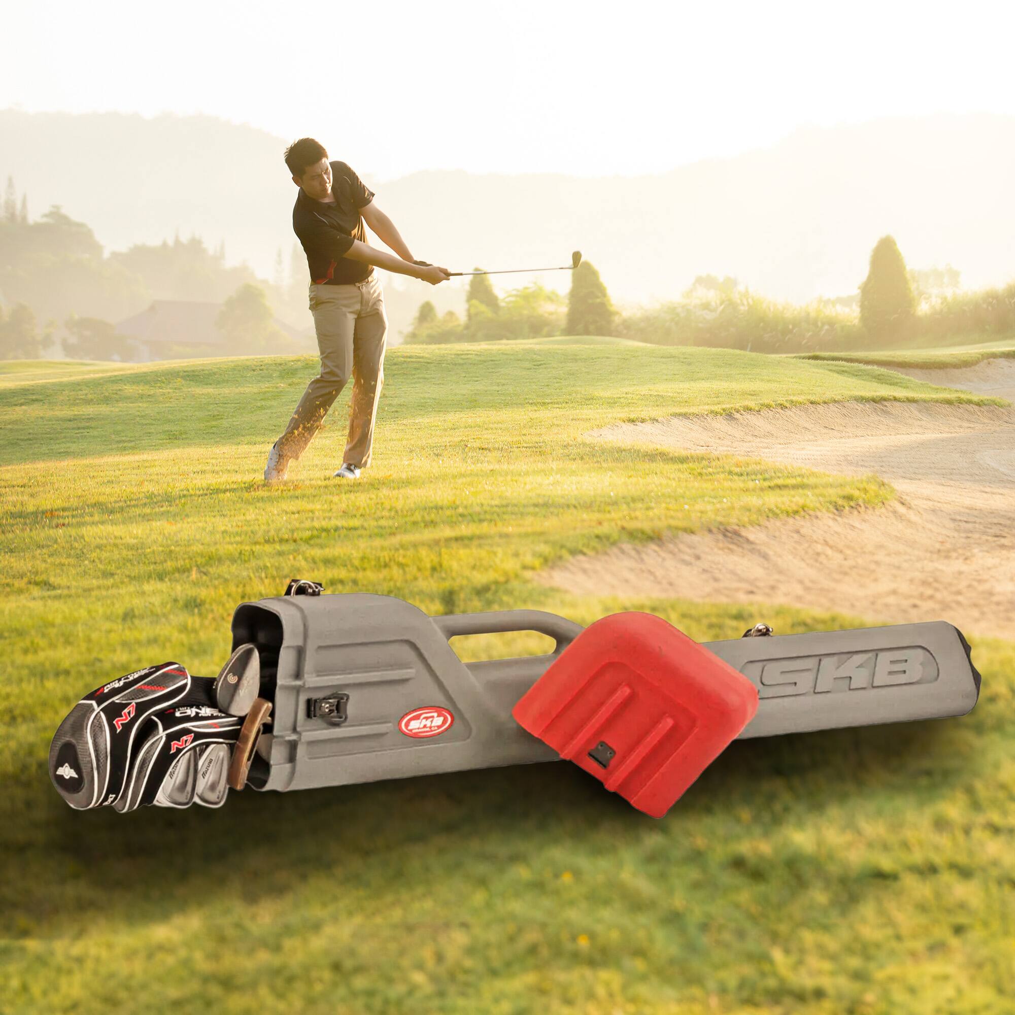 SKB Cases Lightweight Hard Plastic Roto Sunday Golf Club Airline