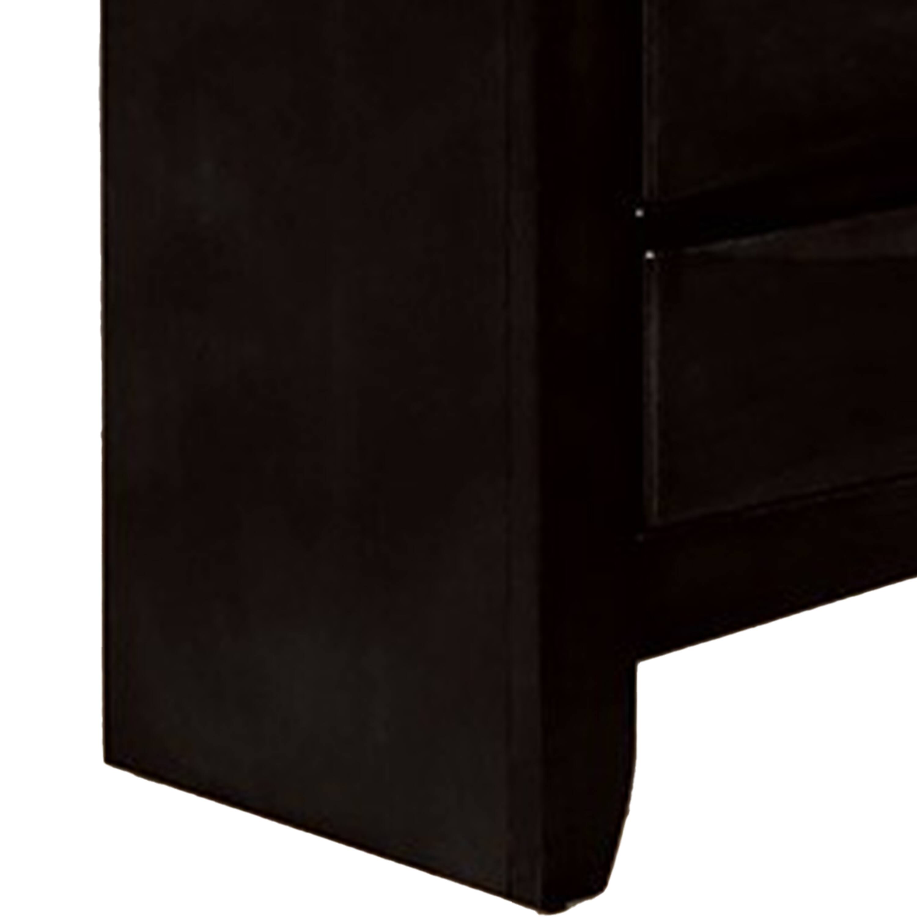 Alt View 2. Manhattan Lane - Simo Nightstand, Spacious Top, Metal Knobs, 3 Drawers, Solid Wood - Black, Nickel.