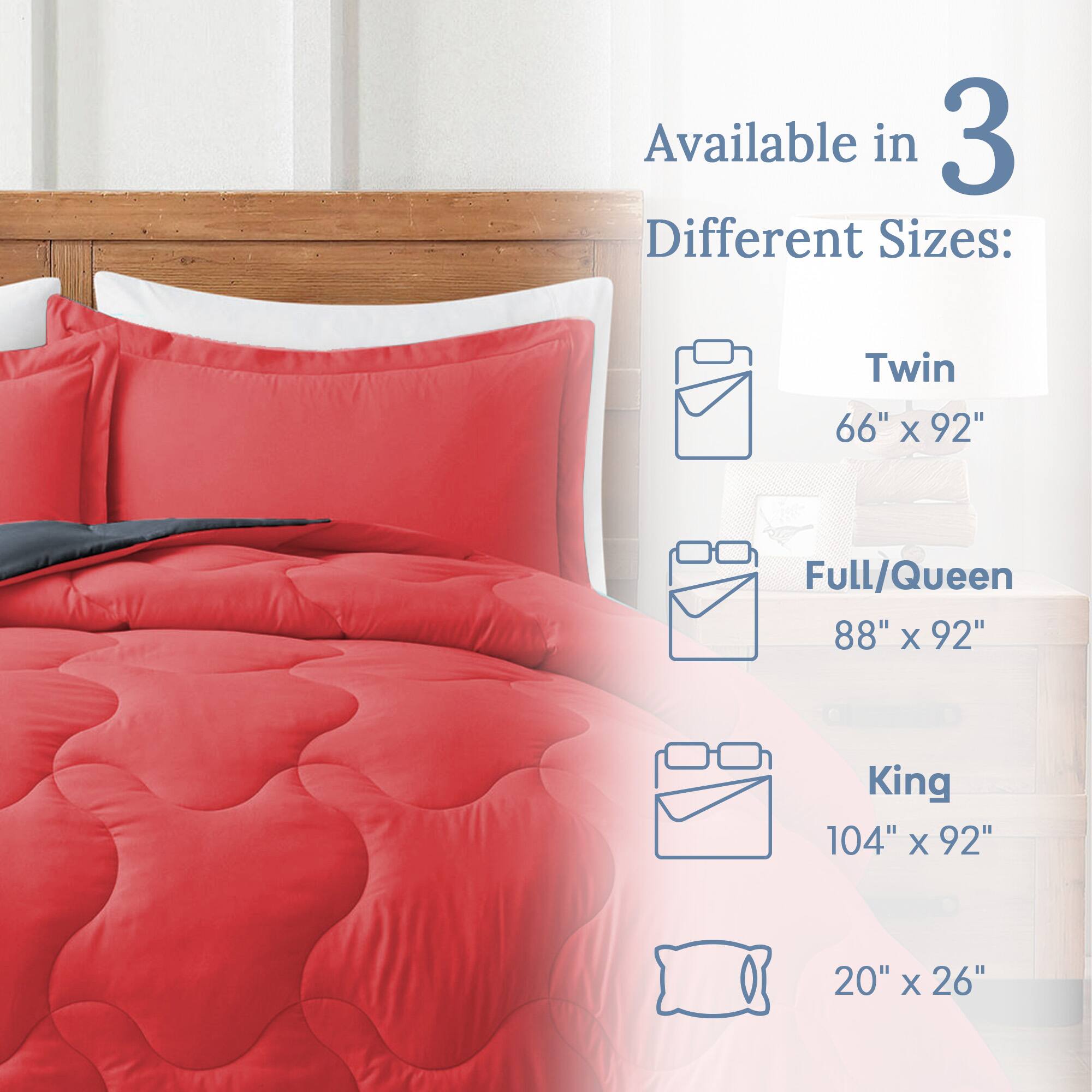 Available in 3 Different Sizes: Twin 66" X 92" Full/Queen 88" X 92" King 104" X 92" 20" X 26"