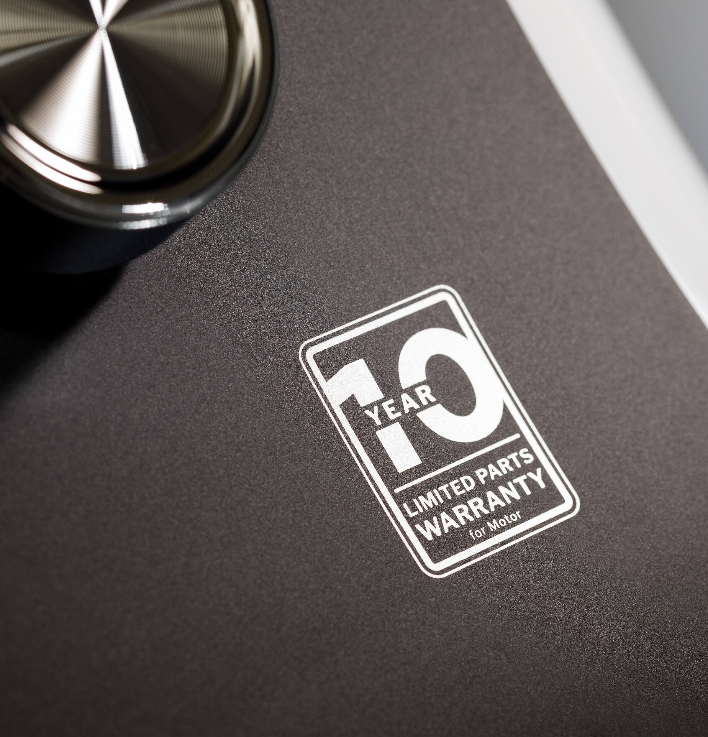 10 YEAR LIMITED PARTS WARRANTY for Motor