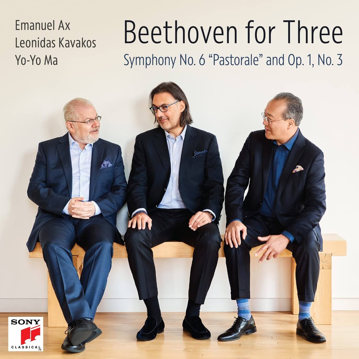 Emanuel Ax  
Leonidas Kavakos  
Yo-Yo Ma  

Beethoven for Three  
Symphony No. 6 "Pastorale" and Op. 1, No. 3  

SONY CLASSICAL