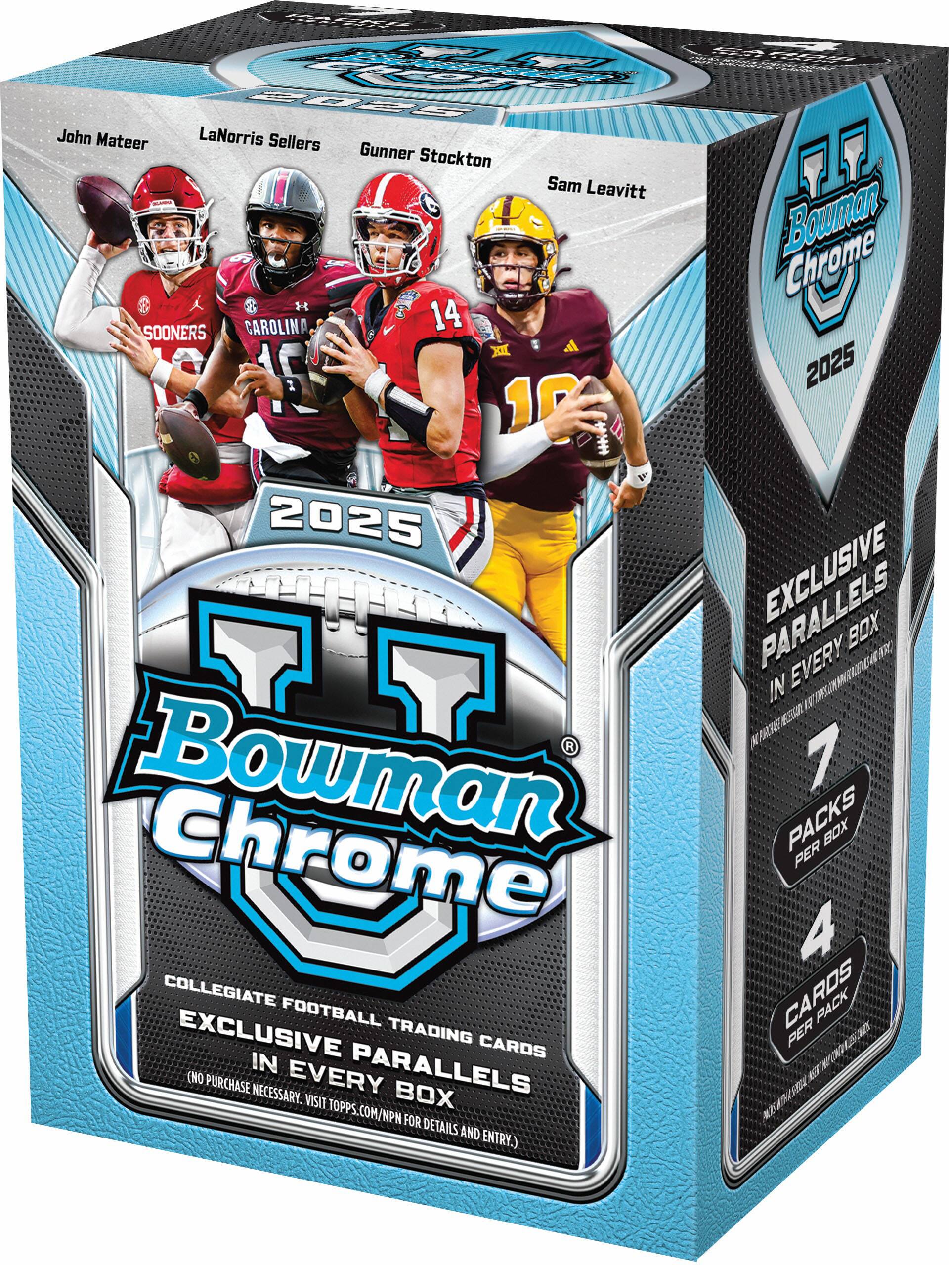 Topps - 2025 Bowman University Chrome Football Blaster Box