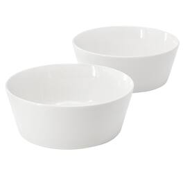 Gibson - Home 2 Piece 6.75 Inch Round Fine Ceramic Side Bowl Sets - White