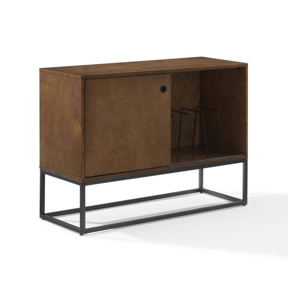 Alt View 1. Crosley Furniture - Byron Record Storage Media Console - Brown.