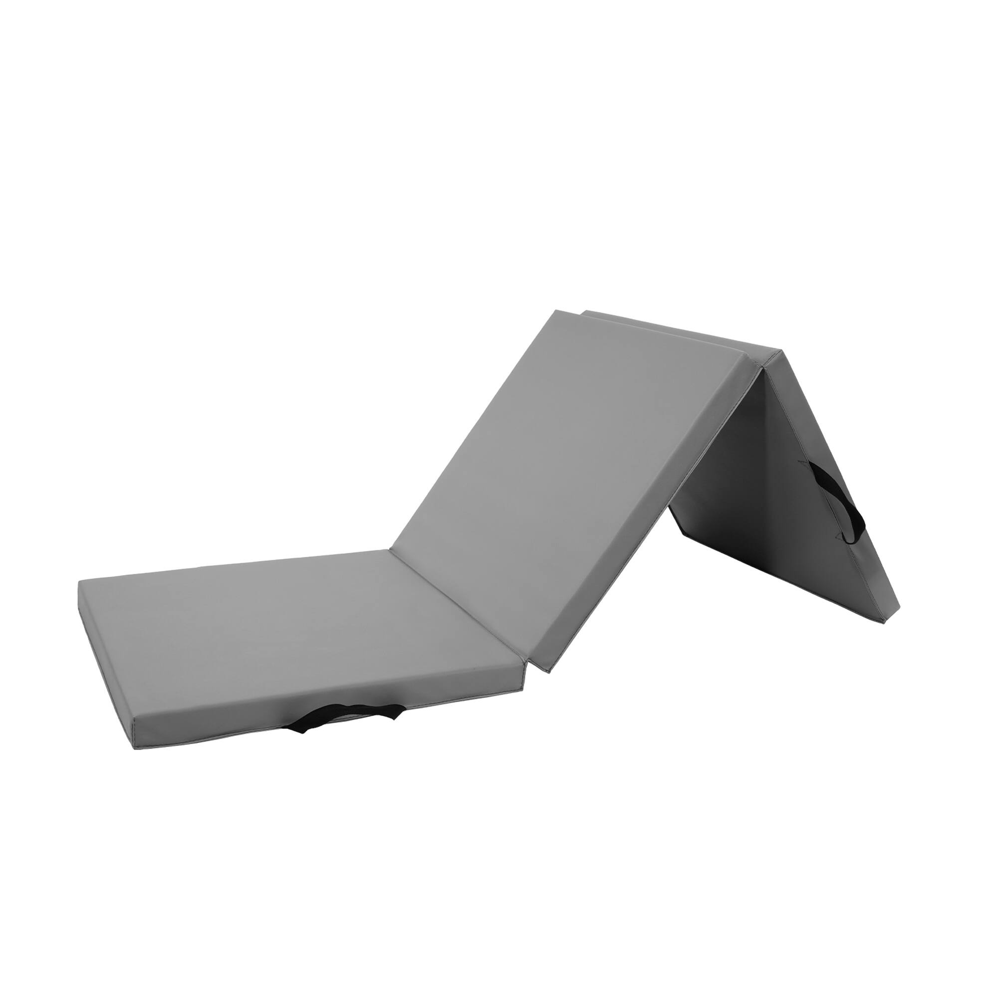Alt View 4. BalanceFrom Fitness - BalanceFrom Fitness GoGym 6x2ft Folding 3 Panel Exercise Mat with Handles, Gray - Gray.