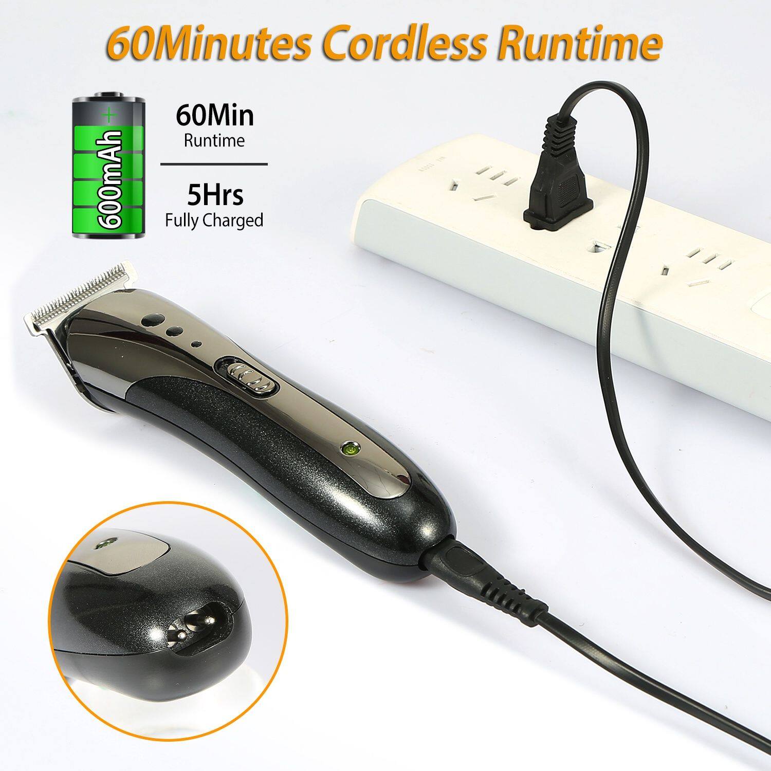 60Minutes Cordless Runtime

600mAh

60Min Runtime

5Hrs Fully Charged