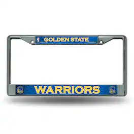 Rico Industries - Golden State Warriors Design NBA Chrome Metal License Plate Frame - Multi