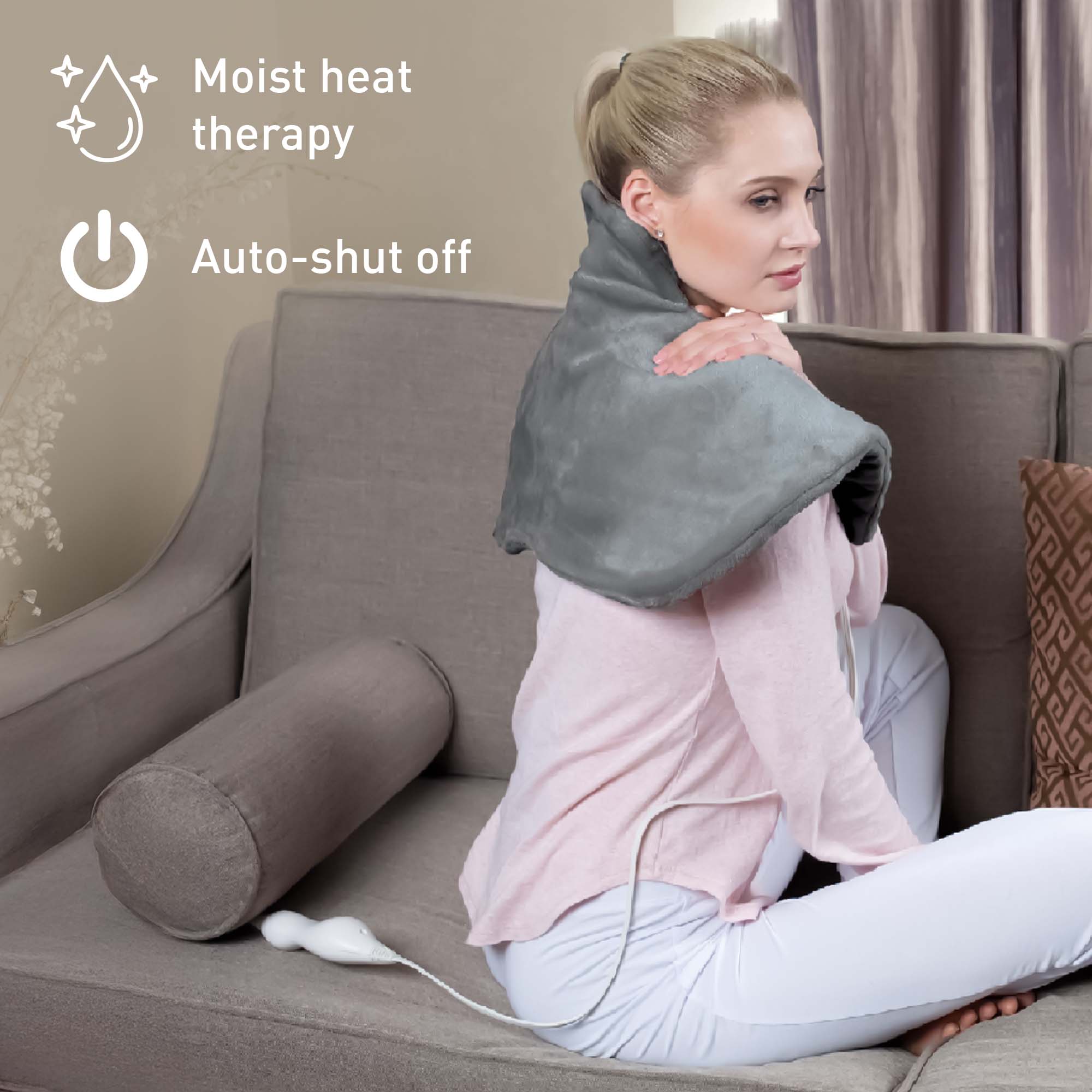 Moist heat therapy  
Auto-shut off