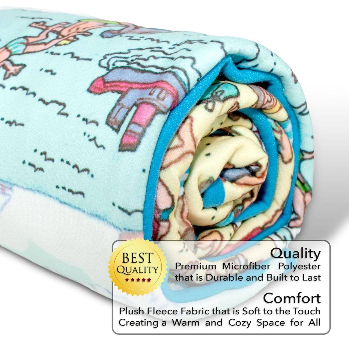 BEST Quality Premium Microfiber Polyester that is Durable and Built to Last  
Comfort Plush Fleece Fabric that is Soft to the Touch  
Creating a Warm and Cozy Space for All