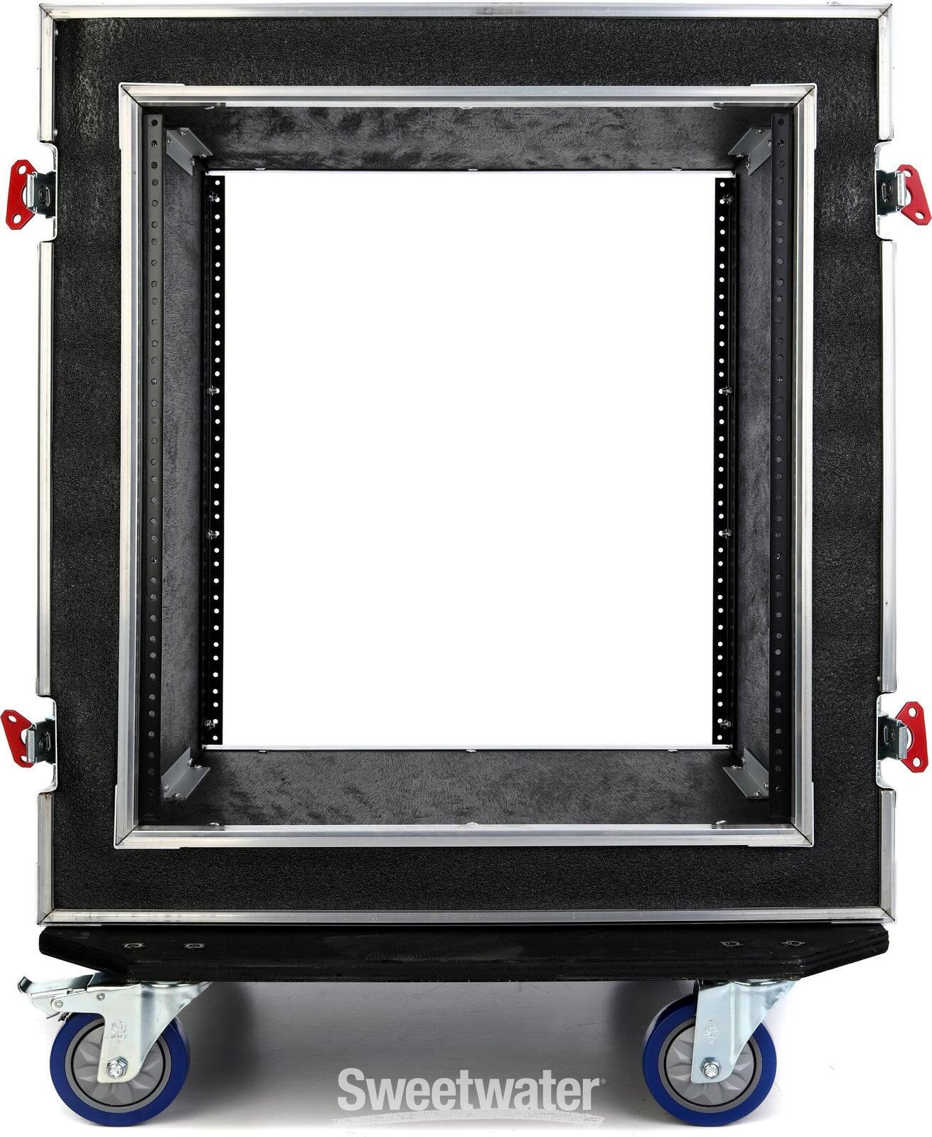 Alt View 1. Gator - 12U Shock-Absorbing Wood Flight Rack Case with Casters, 9mm Plywood and Front/Rear Rails.