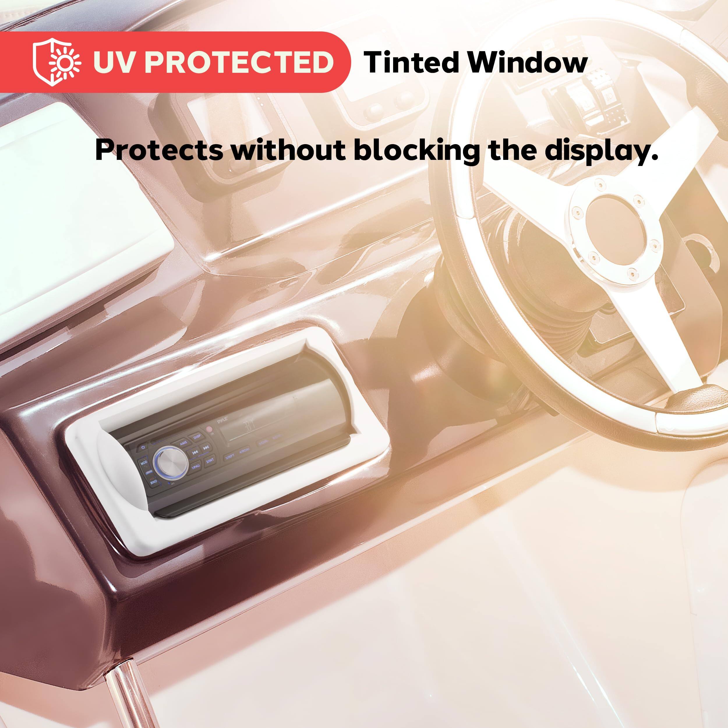 UV PROTECTED  
Tinted Window  
Protects without blocking the display.