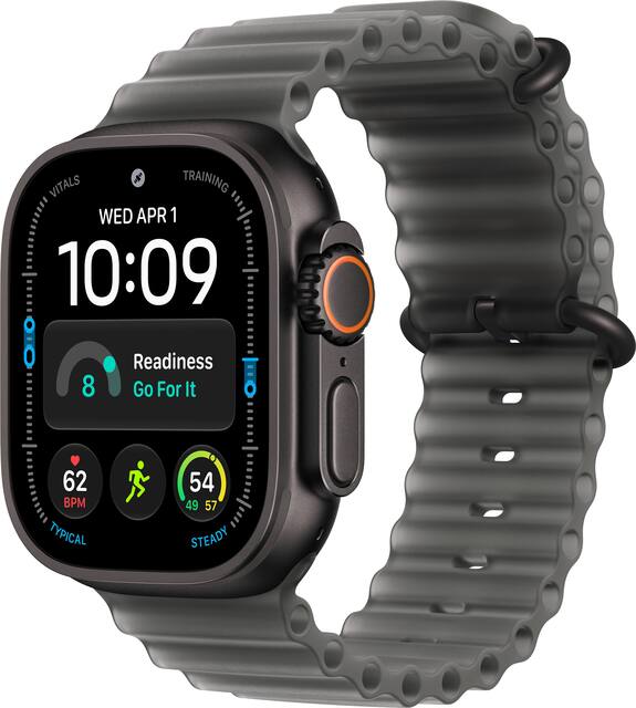 Apple Watch Ultra 4 (GPS + Cellular) 49mm Titanium Case with Translucent Black Ocean Band - Black - (2026)