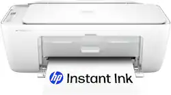 HP - DeskJet 2827e Wireless AI-Enabled All-in-One Inkjet Printer with 3 Months of Instant Ink (+1 Bonus Mo. of Ink w/ Code) - White - Front_Zoom