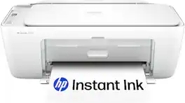 HP - DeskJet 2827e Wireless AI-Enabled All-in-One Inkjet Printer with 3 Months of Instant Ink (+1 Bonus Mo. of Ink w/ Code) - White
