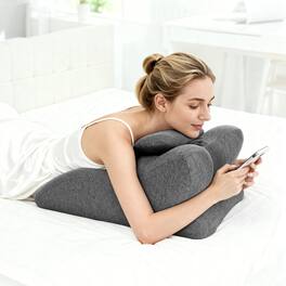 GOODSILO - Ergonomic Posture Support Pillow for Legs, Lumbar, and Back - Multi-Functional Comfort Cushion - Gray