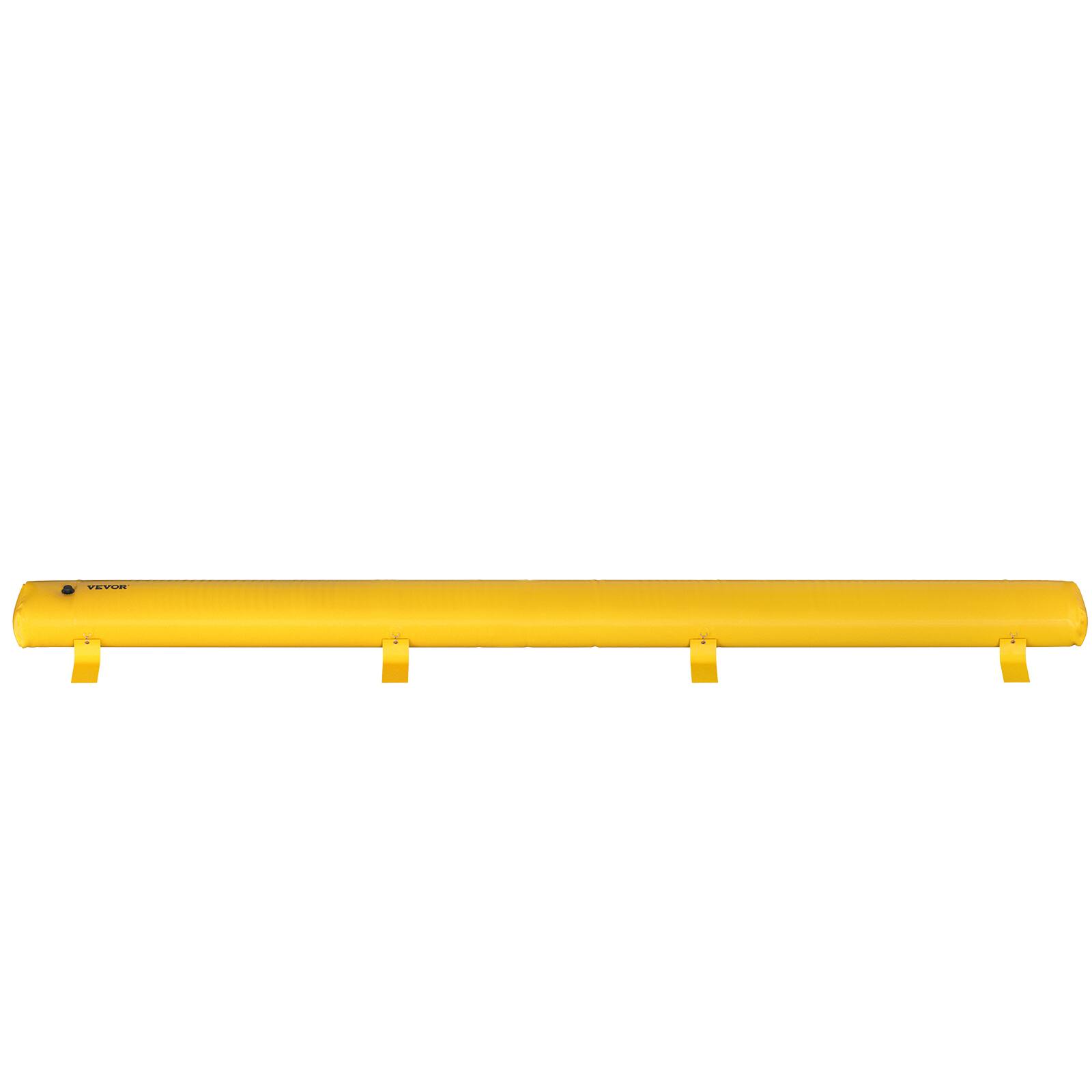 Alt View 5. VEVOR - Flood Bag, 24 ft Length x 12 in Height, Reusable PVC Water Diversion Tubes, Lightweight with Excellent Waterproof - Yellow.