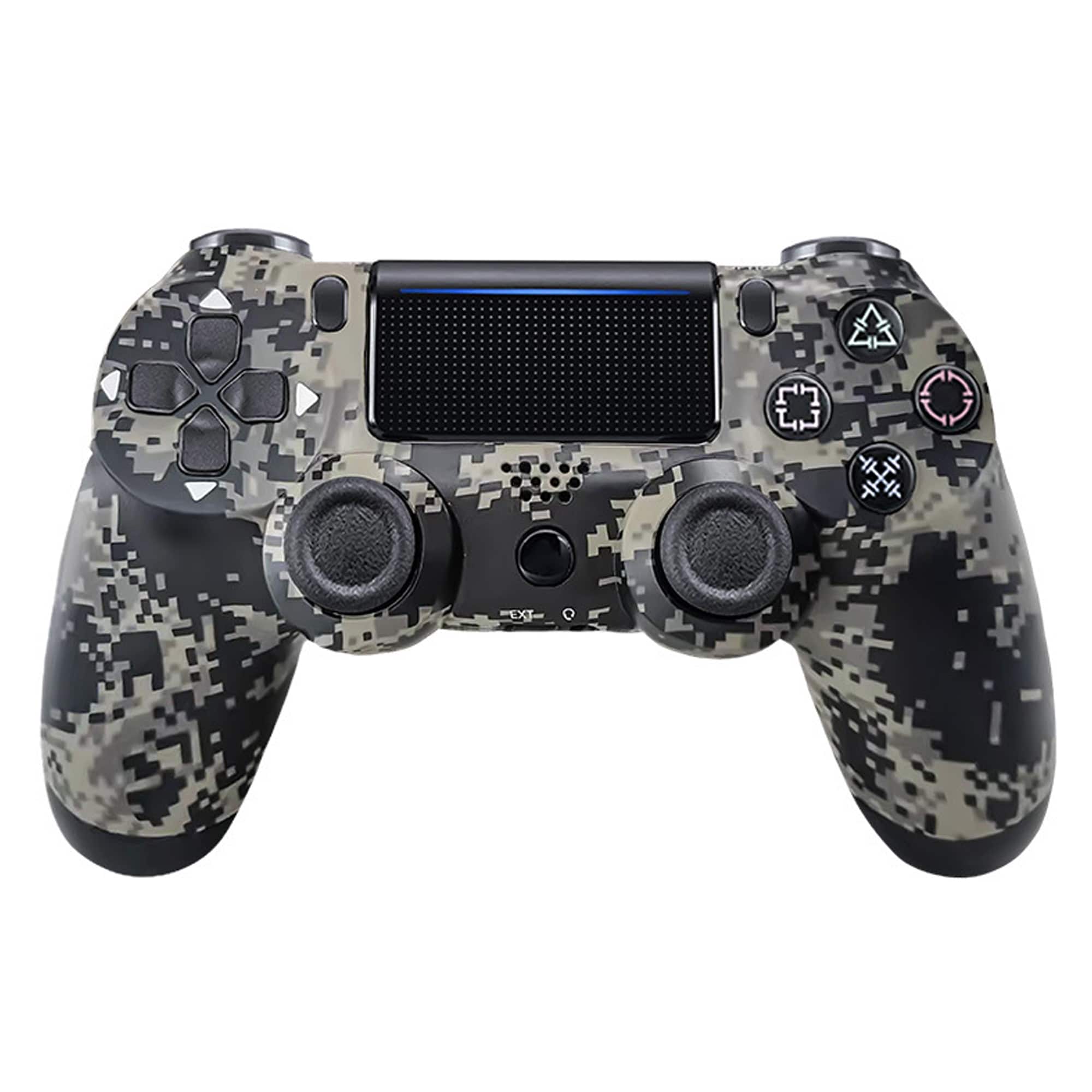 YONWAY - Wireless Bluetooth Game Controller for PlayStation 4, Console Gamepad with Touch Panel, Six-axis Dual Vibration - Urban Camouflage