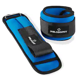 Philosophy Gym - Ankle/Wrist Weights Set for Training and Fitness - Blue