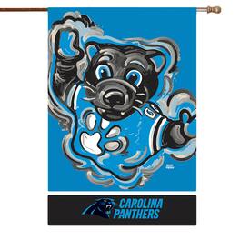 Evergreen Enterprises - Carolina Panthers Justin Patten House Flag - Multicolor