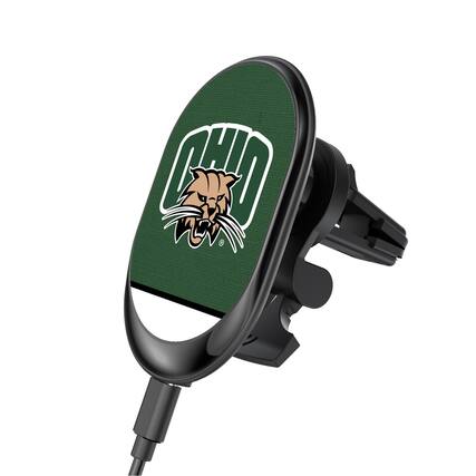 Front. Keyscaper - Ohio Bobcats Wireless Magnetic Car Charger - Multicolor.