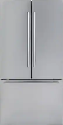 Front. Thermador - Masterpiece 20.8 cu. Ft. French Door Bottom Freezer Counter-Depth Smart Refrigerator with ThermaFresh - Stainless Steel.