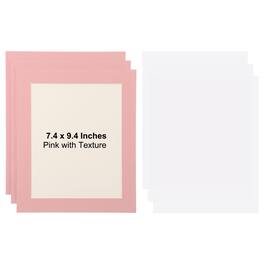 Unique Bargains - 3pcs Cardboard Picture Frame, 9.8x11.8 Inch Photo Wall Display Paper Frame with Clear Film for Artwork - Pink Textured