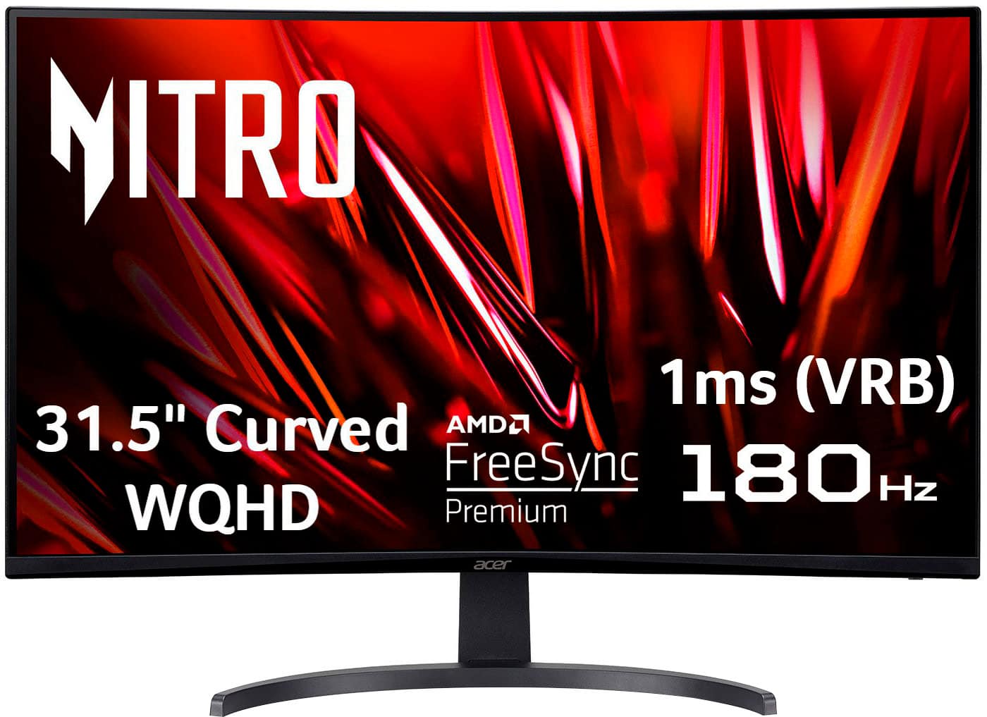 Nitro 1ms (VRB) 31.5" Curved AMD FreeSync 180Hz WQHD Premium Acer