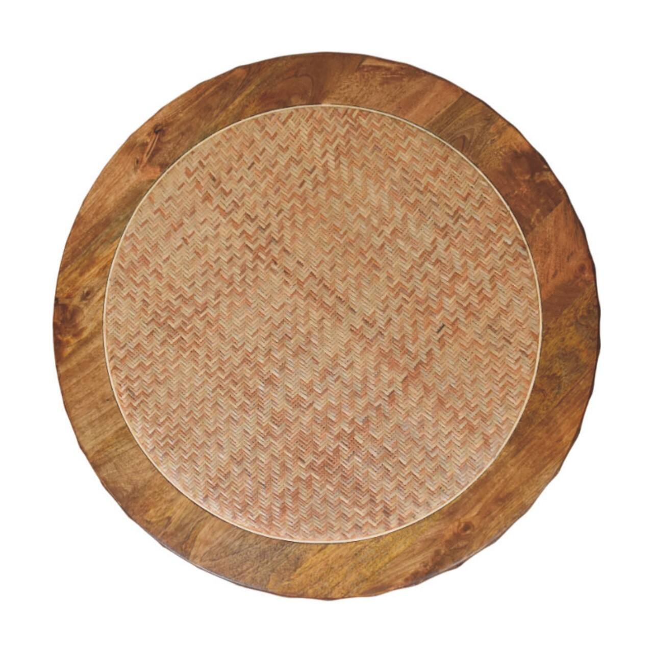 Alt View 4. Artisan Furniture - Artisan Furniture Solid Wood Rivera Rattan Coffee Table - Brown.