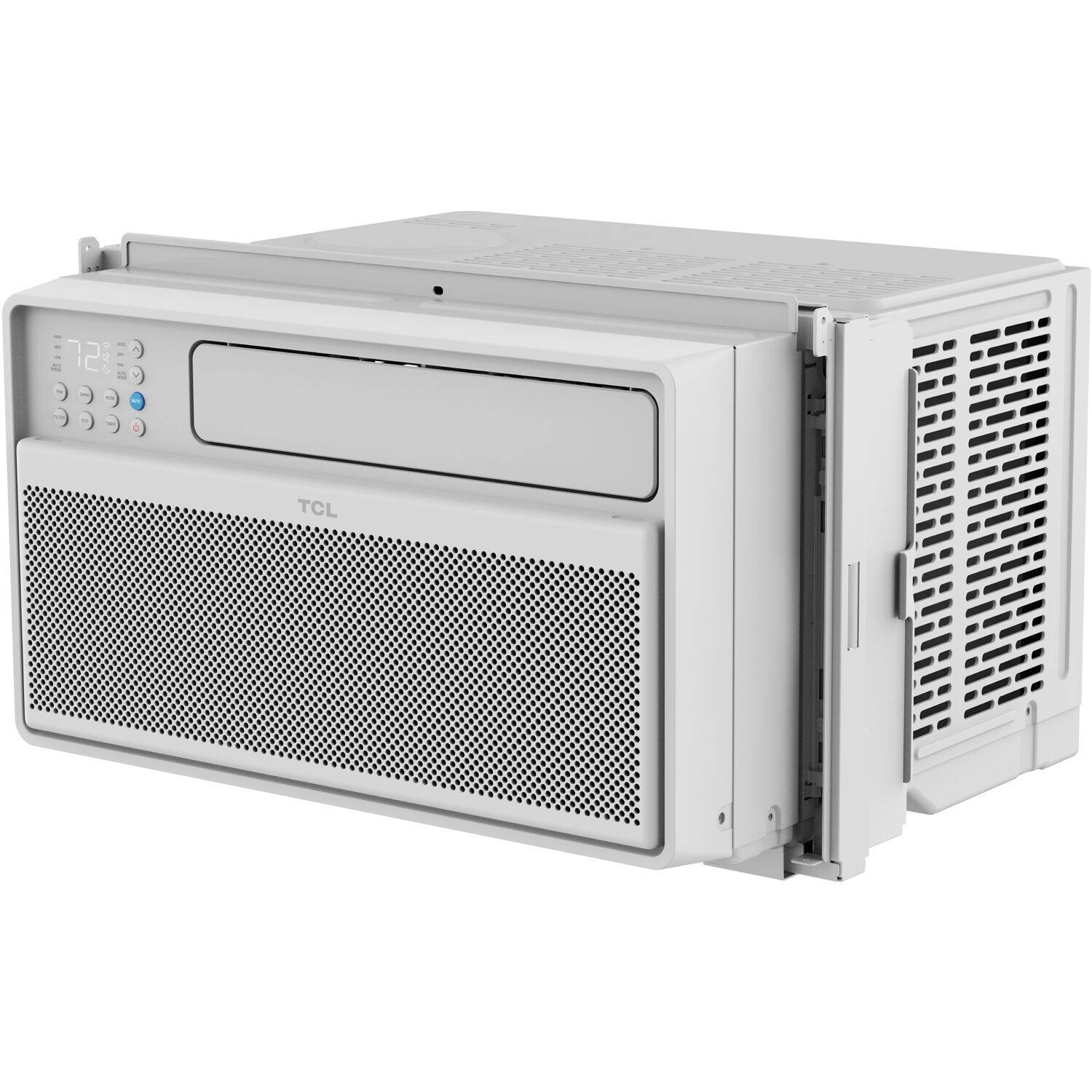 Left. TCL - 350 Sq. Ft. 8,000 BTU Smart Inverter Window Air Conditioner - white.