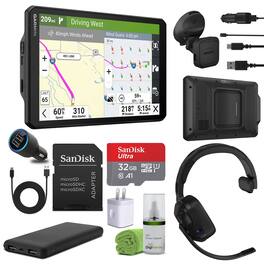 Garmin - dezl OTR820, Large, Easy-to-Read 8” GPS Truck Navigator Bundle - Black