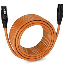 Lyxpro - 75 ft Balanced XLR Cable, Male to Female, 3 Pin Microphone Cable - Orange
