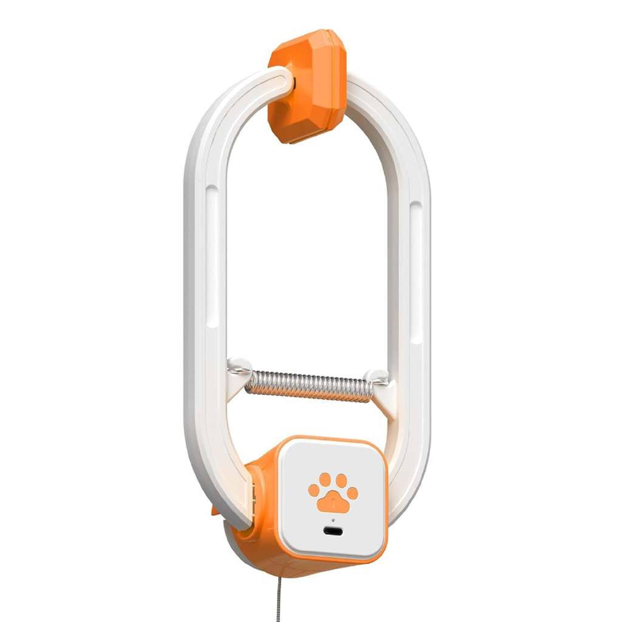 Front. Katziela - Katziela Interactive Teaser Cat Toy – Rechargeable Hanging Door Cat Toy with Remote Control, - White.