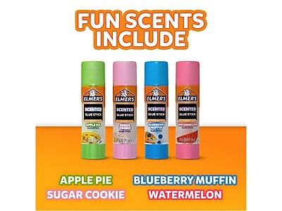 FUN SCENTS INCLUDE

ELMER'S SCENTED GLUE STICK

APPLE PIE
SUGAR COOKIE
BLUEBERRY MUFFIN
WATERMELON