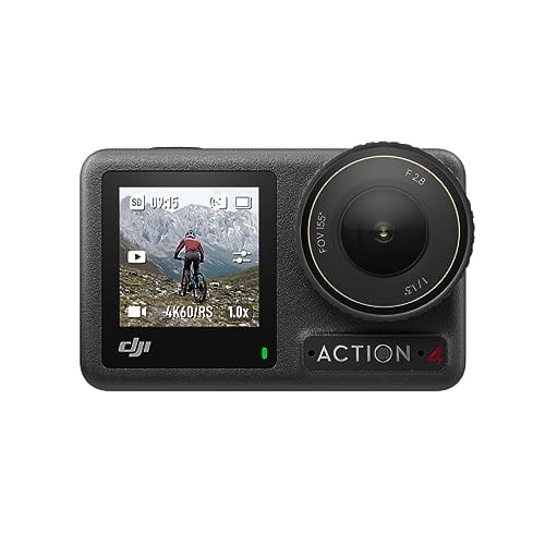 DJI - Osmo Action 4 Standard Combo, 4K/120fps Waterproof Action Camera with a 1/1.3-Inch Sensor, Stunning Low-Light Imagin