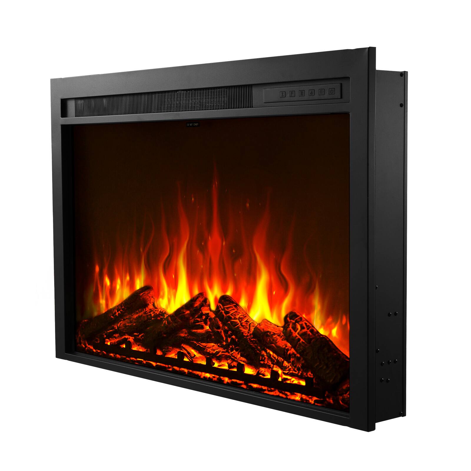 Alt View 5. VEVOR - Electric Fireplace Insert, 40 inch Recessed and Wall Mounted with Adjustable Flame Color Brightness & 8h Timer & Remote - Black.