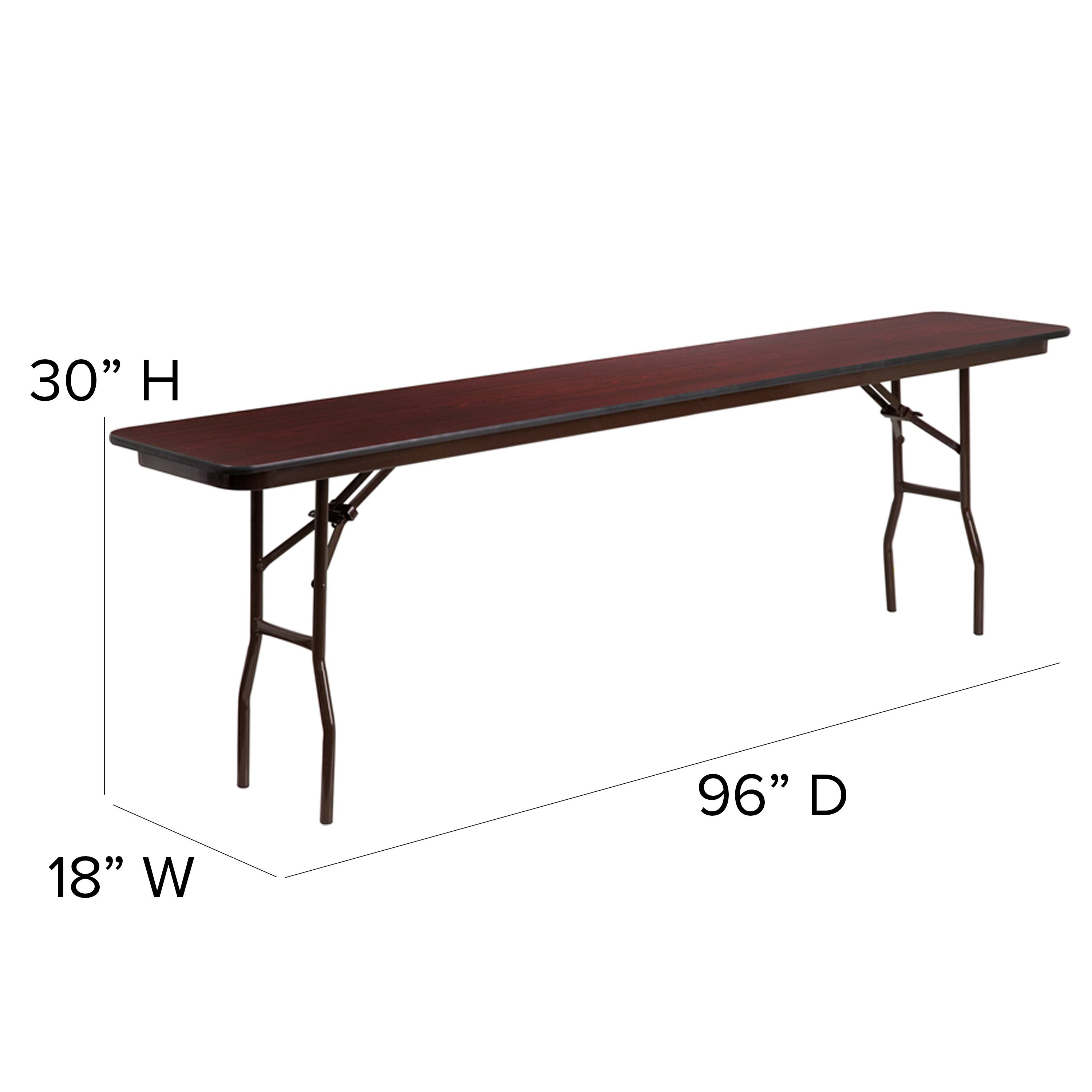 Alt View 14. Alamont Home - 8-Foot Mahogany Melamine Laminate Folding Training Table - Mahogany.